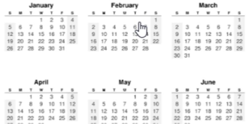 Calendar (Click on events for Info)