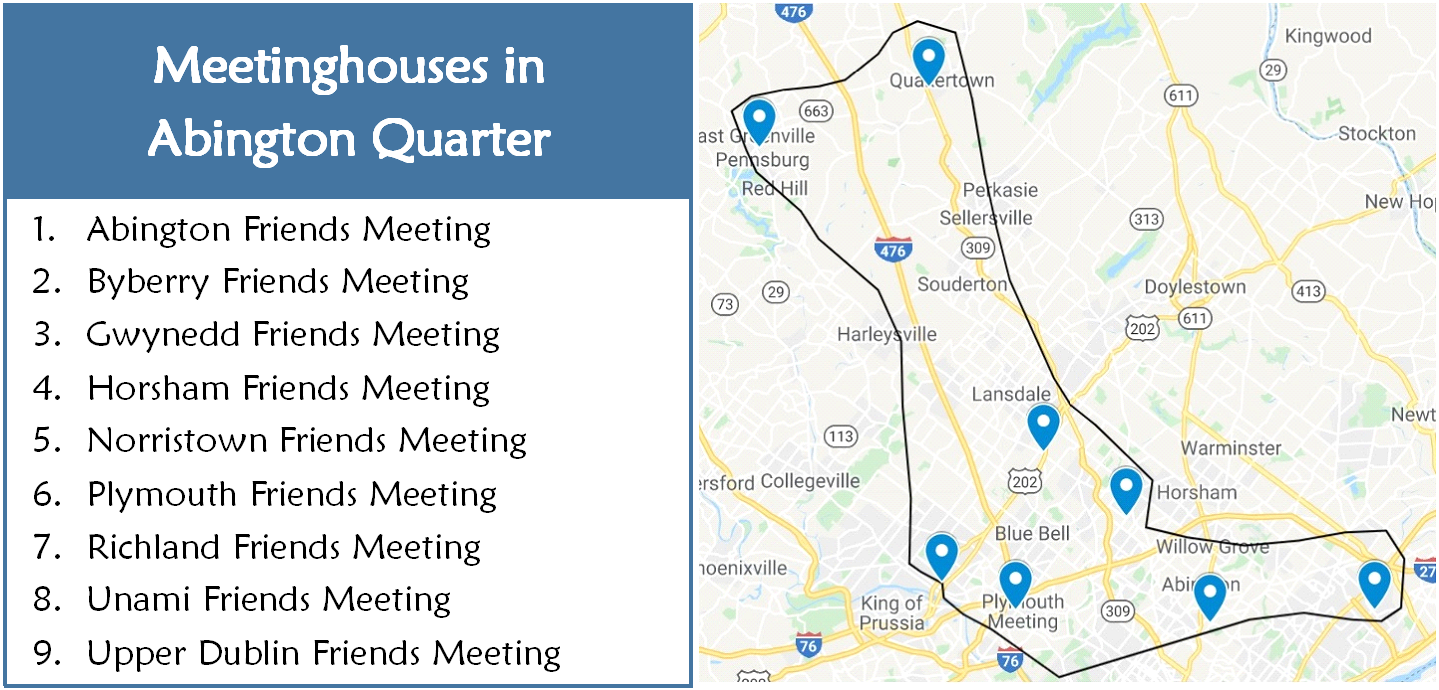 Google locations of  AQ Meetinghouses