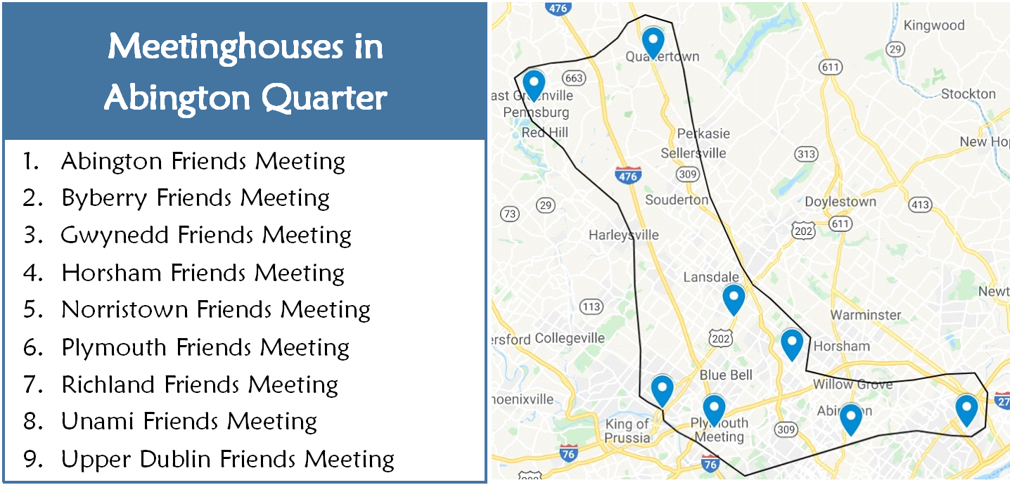 Map of AQ Meetinghouses